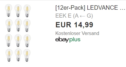 Ebay: 12er-Pack LEDVANCE-Birnen mit Bluetooth für 14,99 Euro