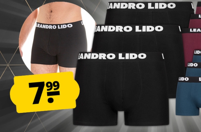 Sportspar: Dreierpack Boxershorts "Leandro Lido" für 7,99 Euro