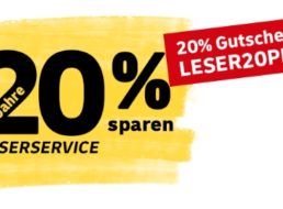 Zeitschriften-Abo: 20 Prozent Rabatt und Gutscheine beim Leserservice