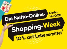 Netto Online: 10 Prozent Lebensmittel-Rabatt bis Samstag Abend