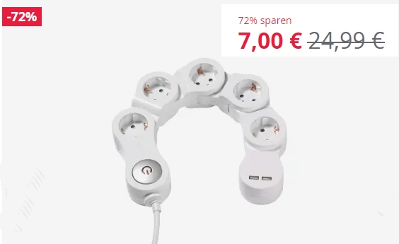 Vivanco: Fünffach-Steckdosenleiste mit 2x USB für 9,99 Euro frei Haus