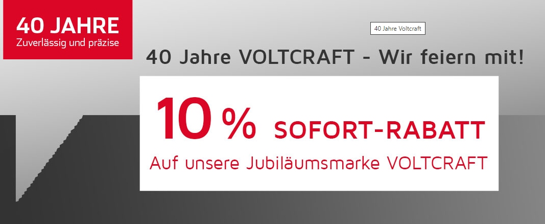 Völkner: 10 Prozent Rabatt & Gratis-Versand auf Voltcraft-Ware