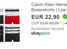 Calvin Klein: Boxershorts im Dreierpack für 22,90 Euro frei Haus