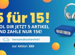 Dealclub: 5 Haushaltsartikel nach Wahl für 15 Euro frei Haus