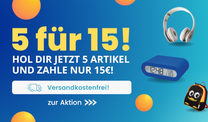 Dealclub: 5 Haushaltsartikel nach Wahl für 15 Euro frei Haus