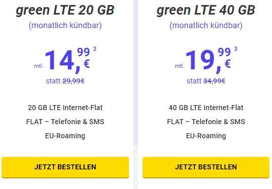 Mega Sim: Monatlich kündgbare LTE-Flats ab 14,99 Euro