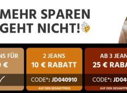 Jeans Direct: Stufensparen mit Markenmode für höchstens 50 Euro