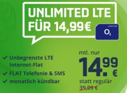 Freenet: Unlimited LTE mit monatlicher Kündbarkeit für 14,99 Euro