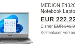 Medion: Notebook Akoya E13203 als B-Ware für 200 Euro