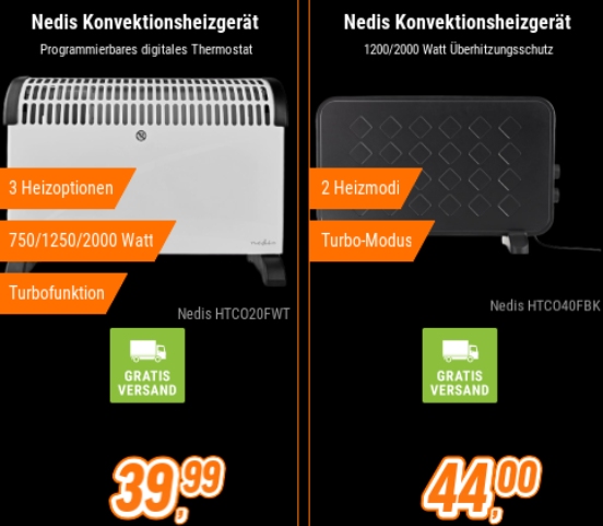 NBB: Konvektionsheizgeräte ab 39,99 Euro frei Haus