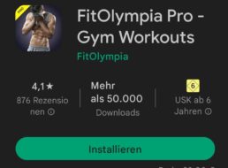 Gratis: App „FitOlympia Pro“ via Google Play zum Nulltarif