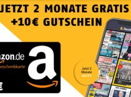 Gratis: Amazon-Gutschein über 10 Euro zum kostenlosen Readly-Test