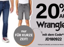 Wrangler: 20 Prozent Rabatt bei „Jeans Direct“