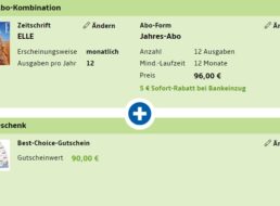 Elle: Jahresabo für 91 Euro mit Gutschein über 90 Euro