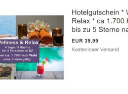 Ebay: Hotelgutschein für drei Nächte zum Preis von 33,99 Euro