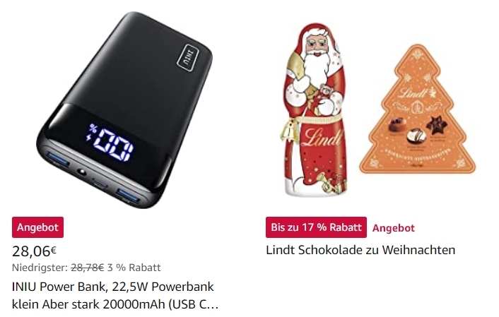 Amazon: Iniu-Powerbank mit 20.000 mAh für 28,06 Euro