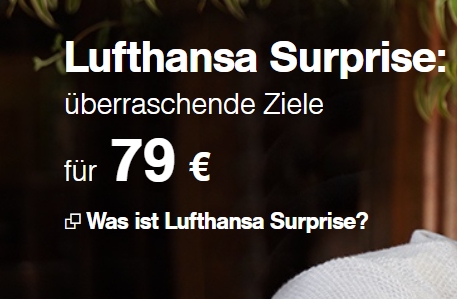 Lufthansa: Überraschungflüge innerhalb Europas ab 79 Euro