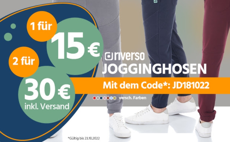 Jeans Direct: 2 Riverso-Jogginghosen für 30 Euro frei Haus