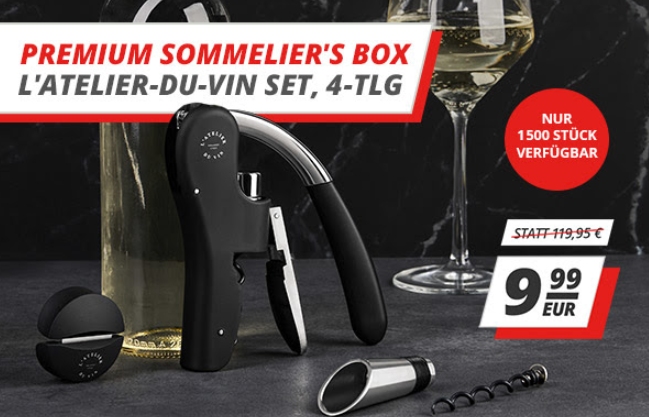 Druckerzubehoer: "L'Atelier du Vin Weinzubehör Set" für 9,99 Euro