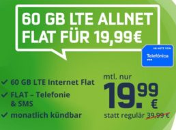 Freenet: 60 GByte Allnet-Flat mit monatlicher Kündbarkeit für 19,99 Euro