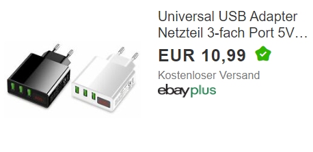 Ebay: Dreifach-Ladegerät mit Display für 10,99 Euro frei Haus