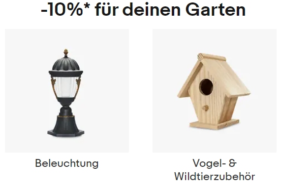 Ebay: Vogelfutter und Vogelhäuser mit zehn Prozent Rabatt