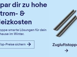 Ebay: Zugluftstopper und Türdichtungen mit Rabatt