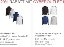 Ebay: 20 Prozent Rabatt auf Sportmode von Adidas