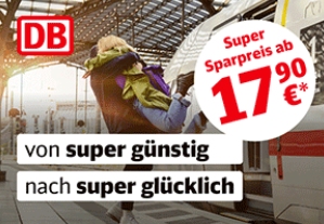 Bahn: Super-Sparpreis ab 17,90 Euro verfügbar