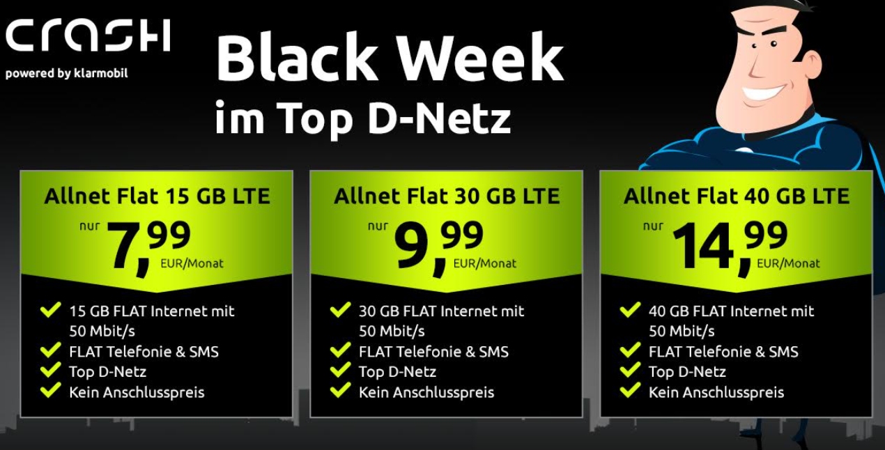 Black Week: 15 GByte LTE-Daten im Vodafone-Netz für 7,99 Euro