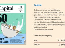 Capital: Jahresabo für 34 statt 118,80 Euro