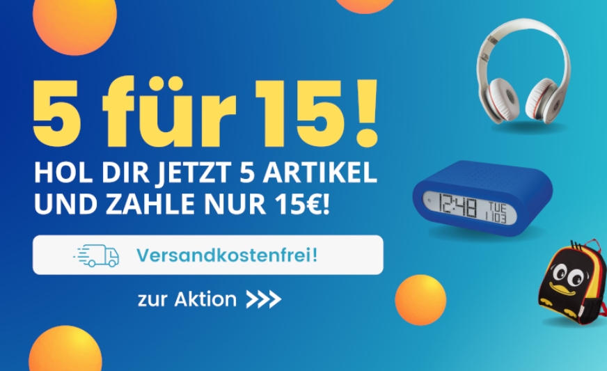 Dealclub: 5 Artikel für 15 Euro frei Haus