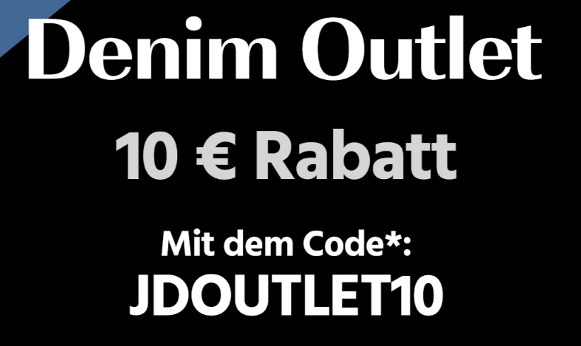 Jeans Direct: 10 Euro Rabatt im Outlet ab 50 Euro Warenwert