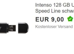 Ebay: Intenso USB-Stick mit 128 GByte für 9 Euro frei Haus