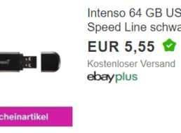 Ebay: „Intenso Speed Line“ mit 64 GByte für 5,55 Euro