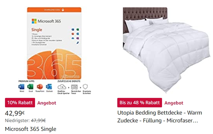 Amazon: Microsoft 365 Single für 42,99 Euro