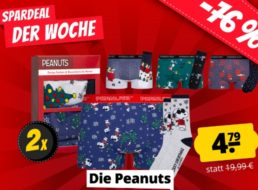 Sportspar: Doppelpack Peanuts-Boxershorts & Socken für 4,79 Euro