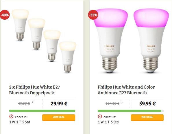 Dealclub: "Philips Hue" mit Gratis-Versand für wenige Tage