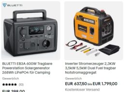 Ebay: Powerstations, Solarmodule und Generatoren mit Rabatt