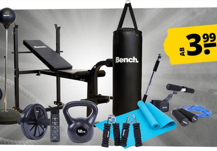 Sportspar: Bench-Sale mit Fitness-Schnäppchen ab 3,99 Euro