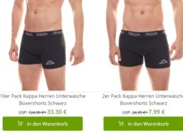 Kappa: 10er-Pack Boxershorts für 33,30 Euro frei Haus