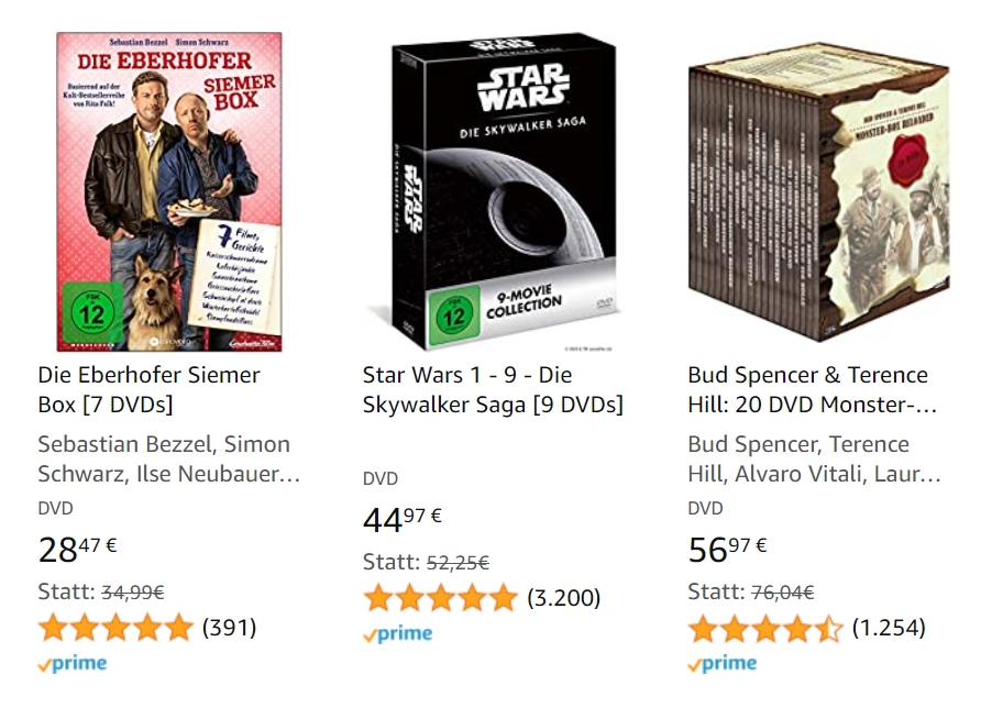 Amazon: Boxsets und Special Editions mit Rabatt