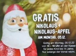 Netto: Gratis-Schokonikolaus und 1-Cent-Obst