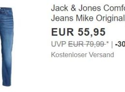 Ebay: Jack&Jones Comfort Fit Jeans für 55,95 Euro