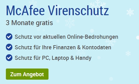 Gratis: 3 Monate "McAfee Multi-Access" für 0 Euro