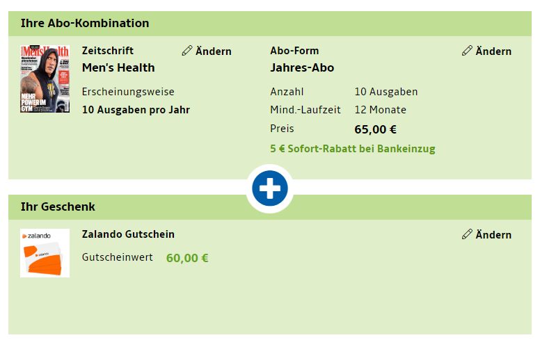 Mens Health: Jahresabo für 60 Euro inklusive Gutschein über 60 Euro