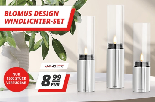 Druckerzubehoer: Blomus-Windlichter-Set für 8,99 Euro