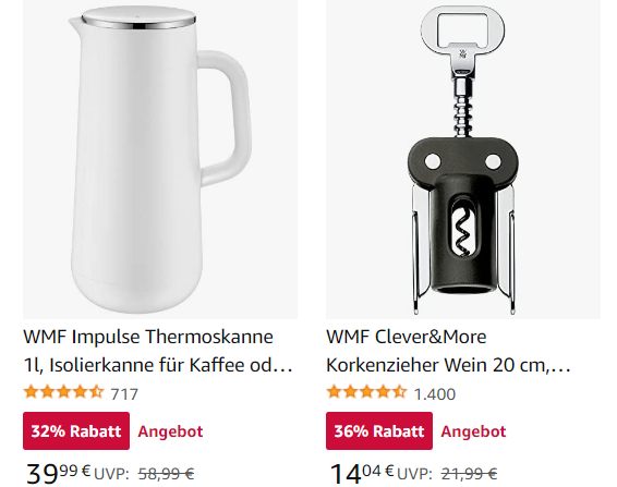 Amazon: Bestseller von WMF und Silit mit Rabatt