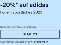 Ebay: 8500 Adidas-Artikel mit 20 Prozent Rabatt