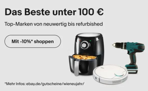 Ebay: B-Ware mit 10 Prozent Rabatt bis Mitternacht